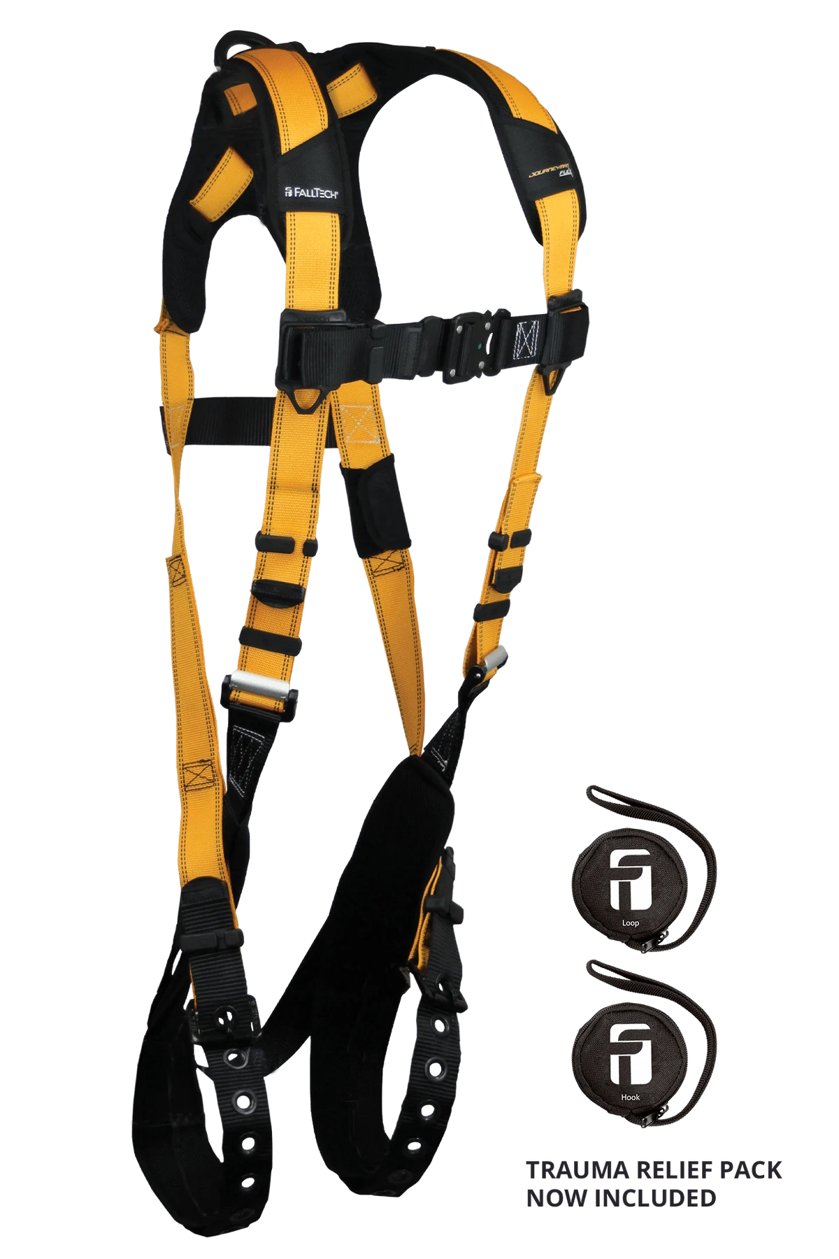 FALLTECH JOURNEYMAN FLEX® Aluminum 1D Standard Non-Belted Full Body Harness, Tongue Buckle Leg Adjustment