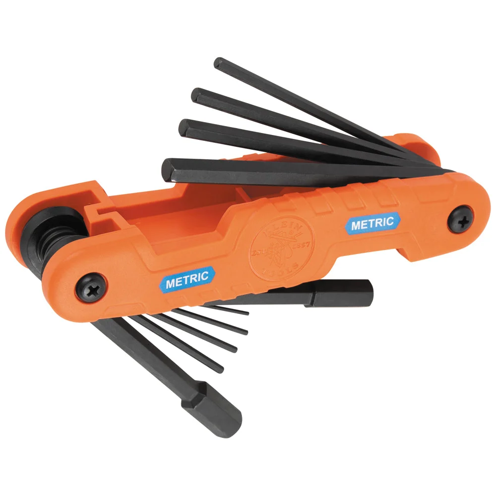 Pro Folding Hex Key Set, 10-Key, Metric Sizes