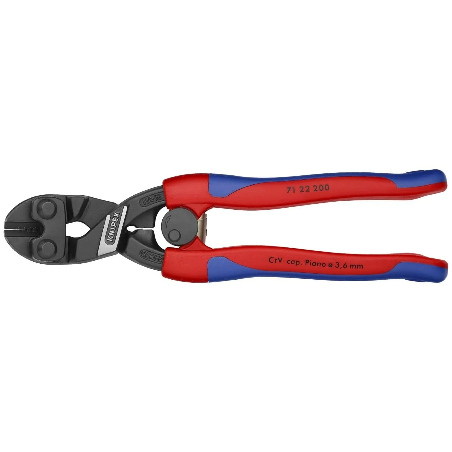 Knipex 71 22 200 CoBolt High Leverage 20° Angled Compact Bolt Cutters