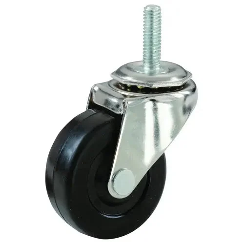 Shepherd Hardware 9344 Swivel Caster, 2 in Dia Wheel, Rubber Wheel, 80 lb