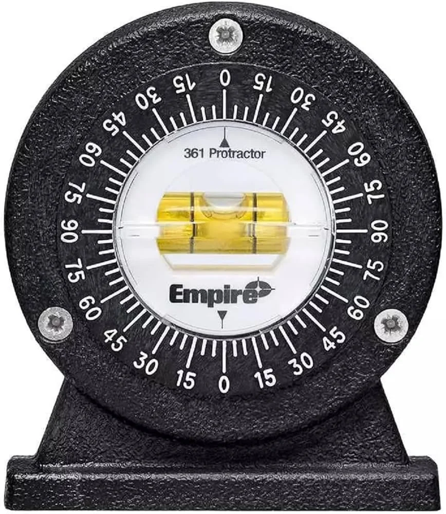 Black Polycast Magnetic Protractor