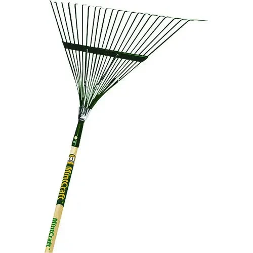 Landscapers Select Lawn/Leaf Rake, Steel Tine, 22-Tine, Wood Handle, 54 in L Handle