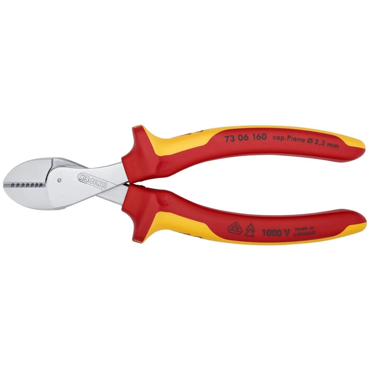 Knipex 73 06 160 X-Cut Compact Diagonal Cutters-1000V Insulated