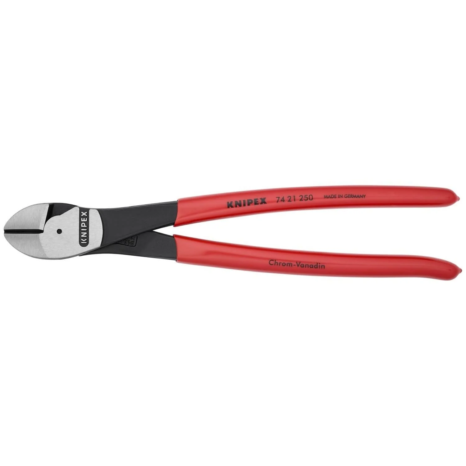 Knipex 74 21 250 High Leverage 12° Angled Diagonal Cutters