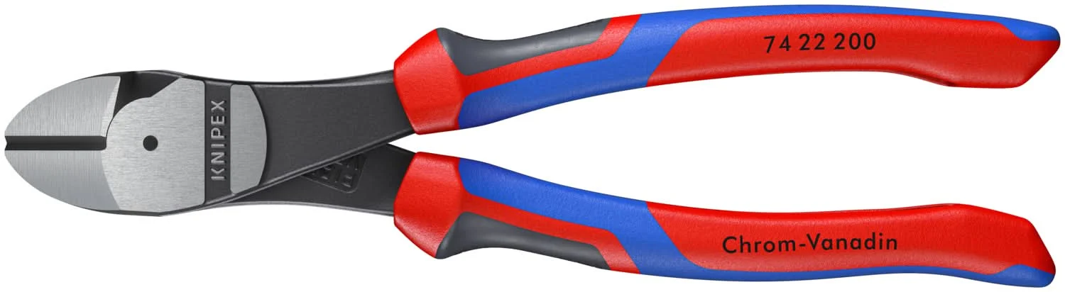 Knipex 74 22 200 High Leverage 12° Angled Diagonal Cutters