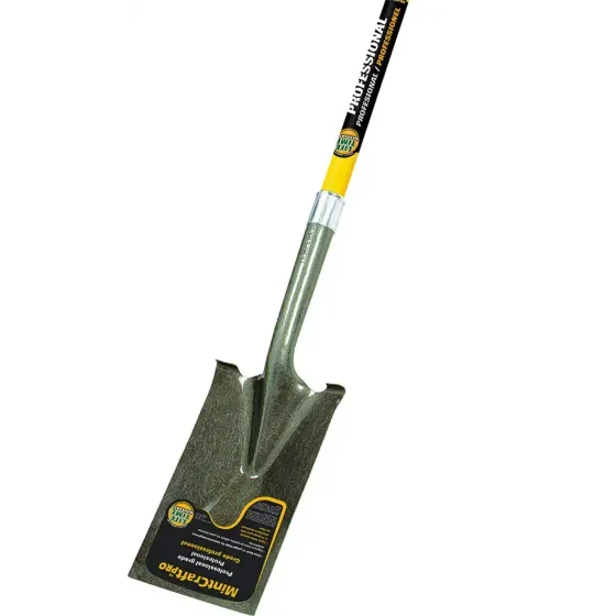 Vulcan 34539 Spade Shovel Garden Square End Fiberglass Handle 48 Inch Length