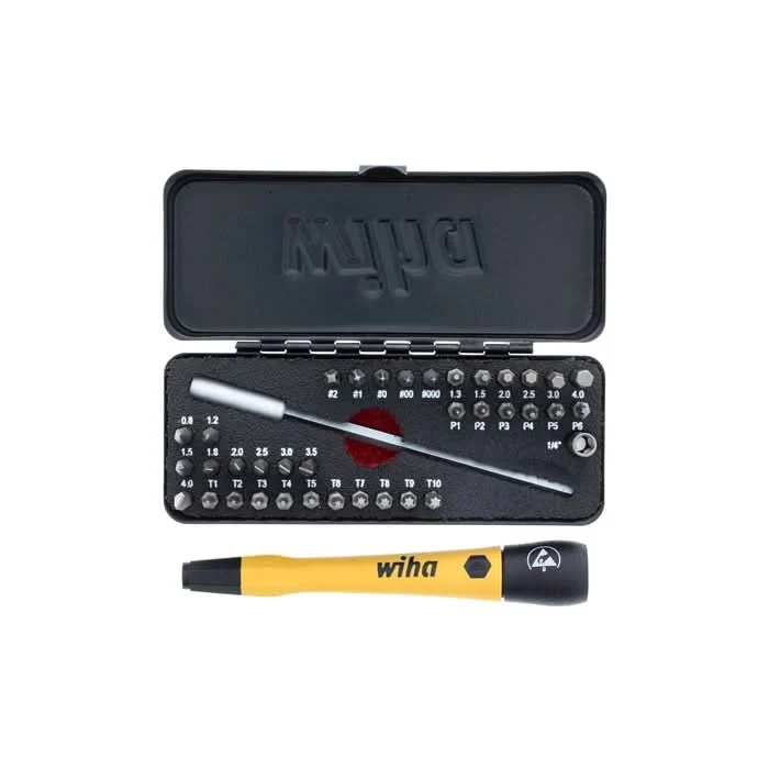 Wiha 75980 39-Piece Gobox ESD Safe Micro Bits Set