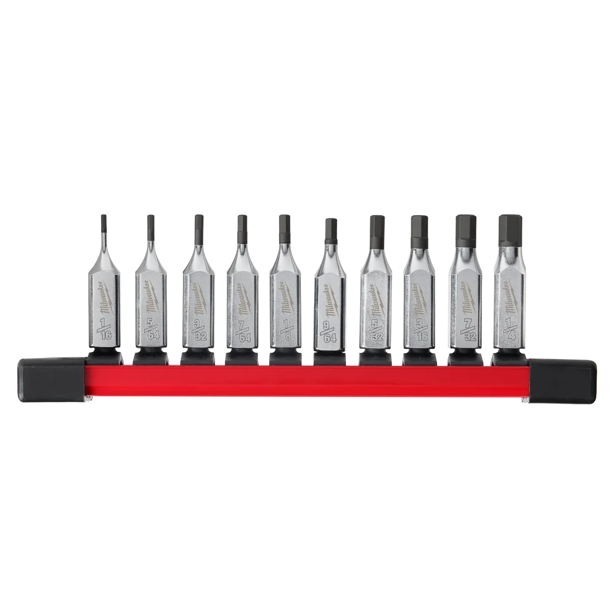 10pc 1/4" Drive Hex Bit Socket Set - SAE