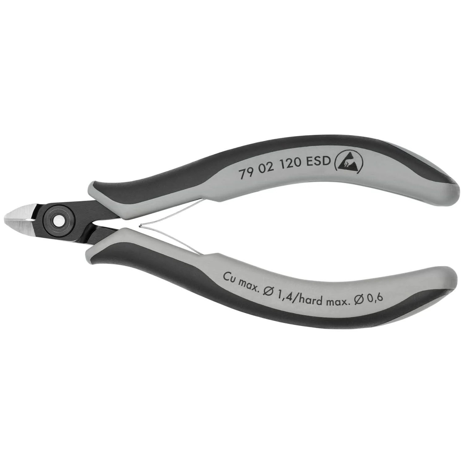 Knipex 79 02 120 ESD Electronics Diagonal Cutters-ESD Handles