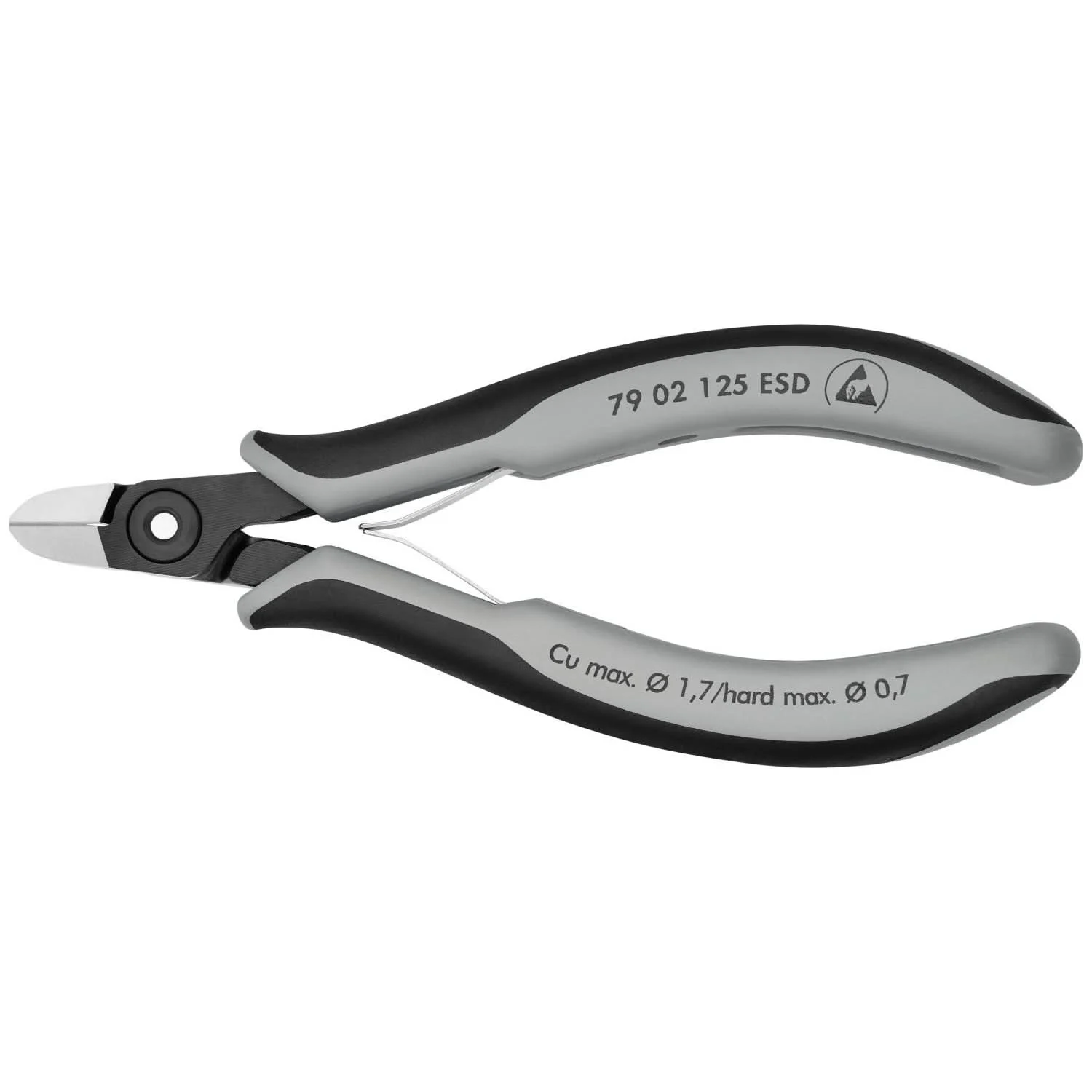 Knipex 79 02 125 ESD Electronics Diagonal Cutters-ESD Handles