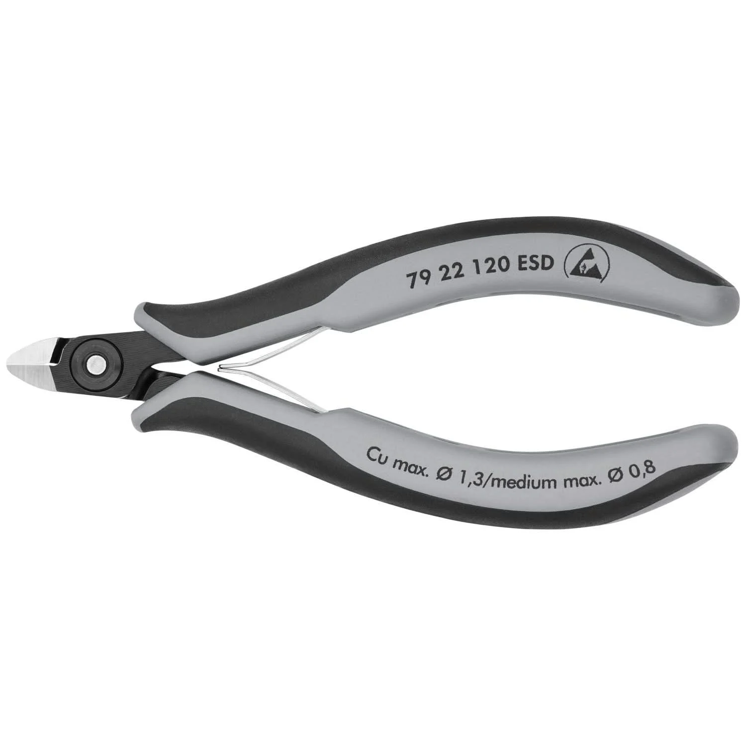 Knipex 79 22 120 ESD Electronics Diagonal Cutters-ESD Handles