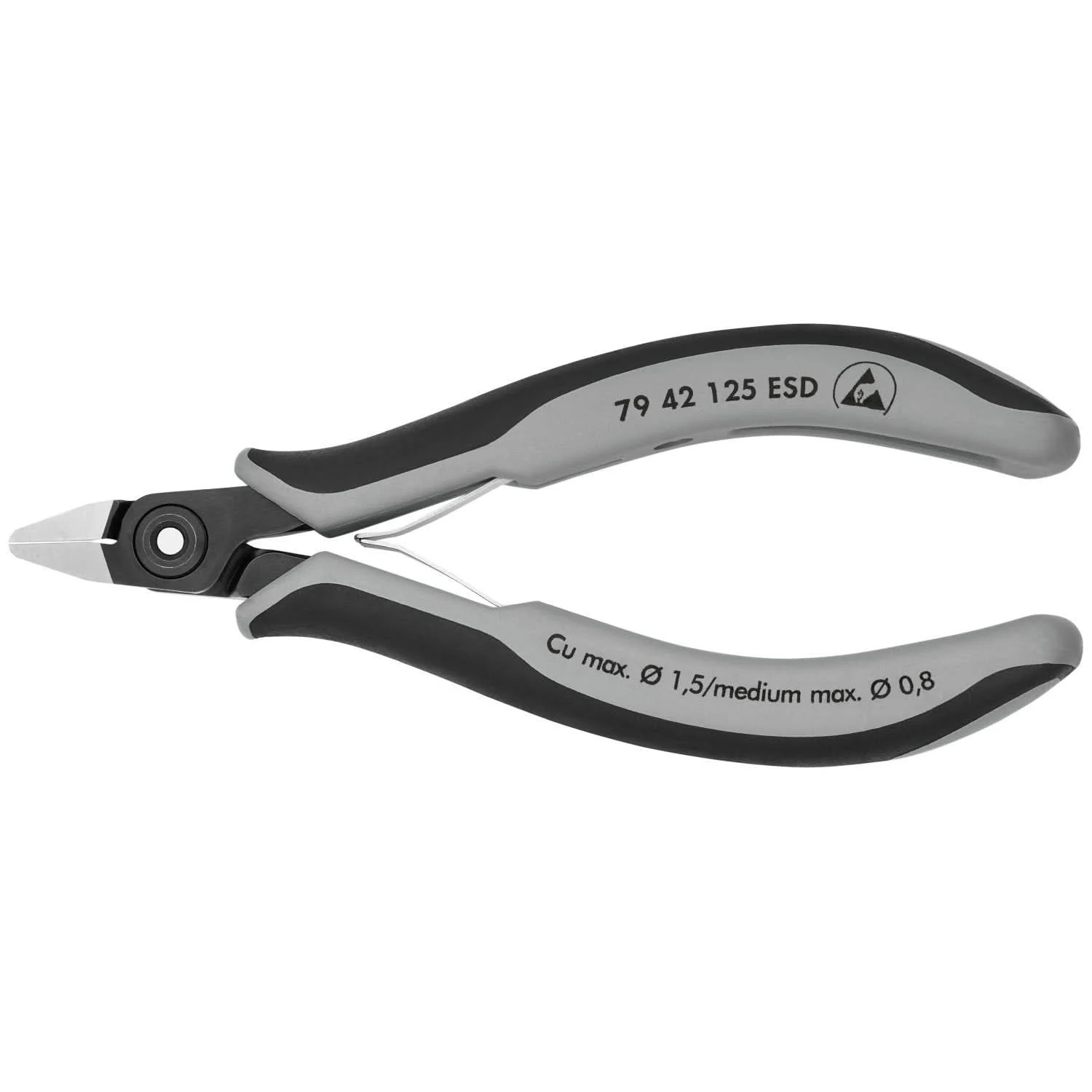 Knipex 79 42 125 ESD Electronics Diagonal Cutters-ESD Handles
