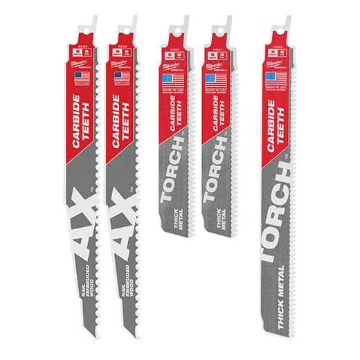 SAWZALL® Carbide Demolition Wood and Metal Cutting Reciprocating Saw Blade Set (5-Piece)