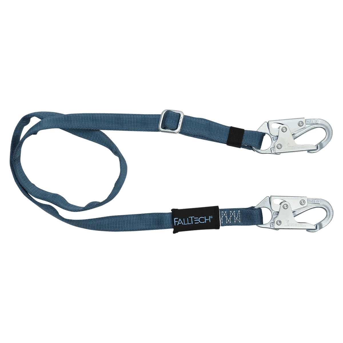 FALLTECH 4' - 6' Adjustable Length Restraint Lanyard w/ Steel Snap Hooks