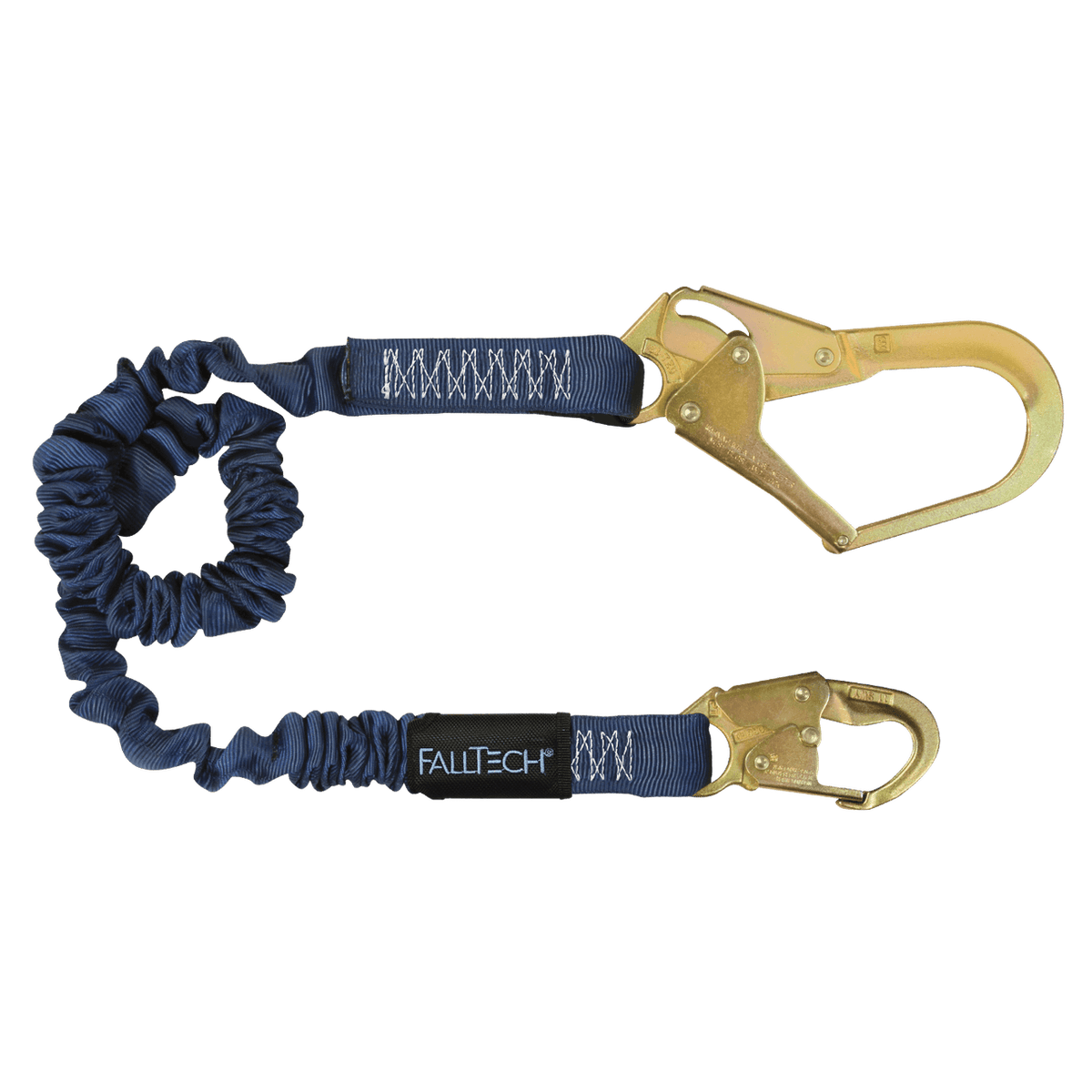 FALLTECH 4-1/2' - 6' ELASTECH® Energy Absorbing Lanyard, Single-Leg w/ Steel Connectors