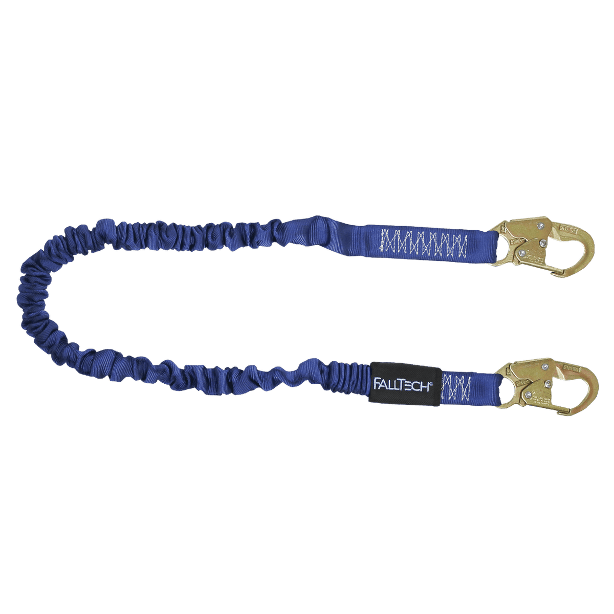 FALLTECH 4-1/2' - 6' ELASTECH® Energy Absorbing Lanyard, Single-Leg w/ Steel Snap Hooks