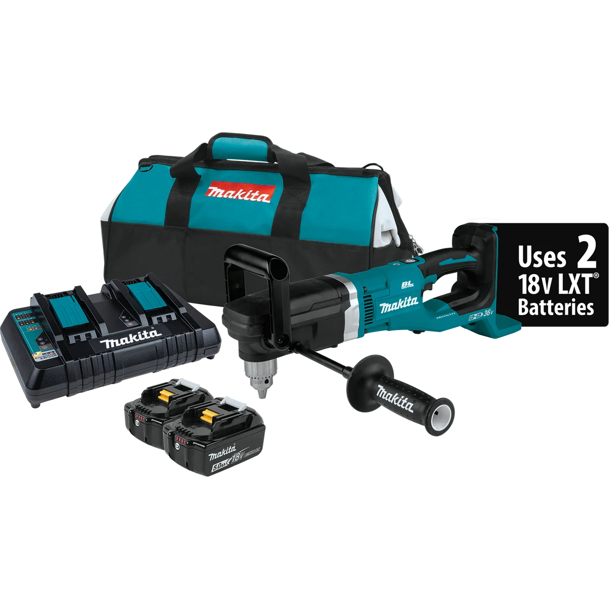 MAKITA 36V (18V X2) LXT® 1/2" Right Angle Drill Kit