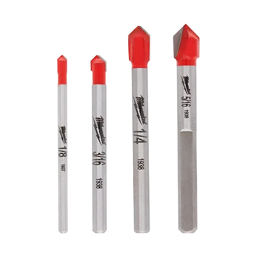 4 PC Glass and Tile Bit Set