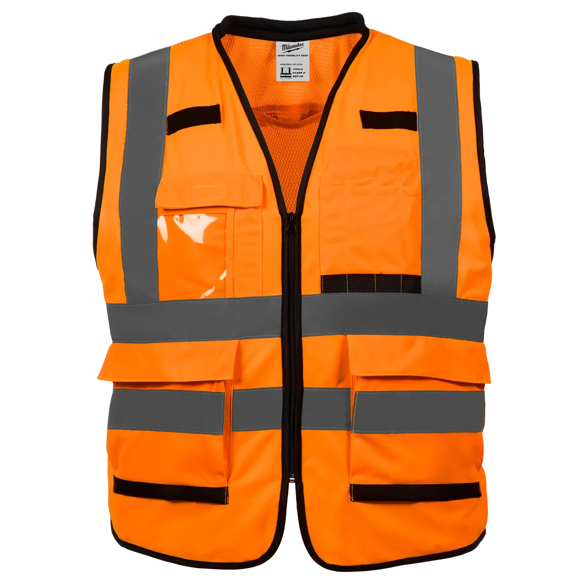 Class 2 High Visibility Orange Performance Safety Vest - L/XL