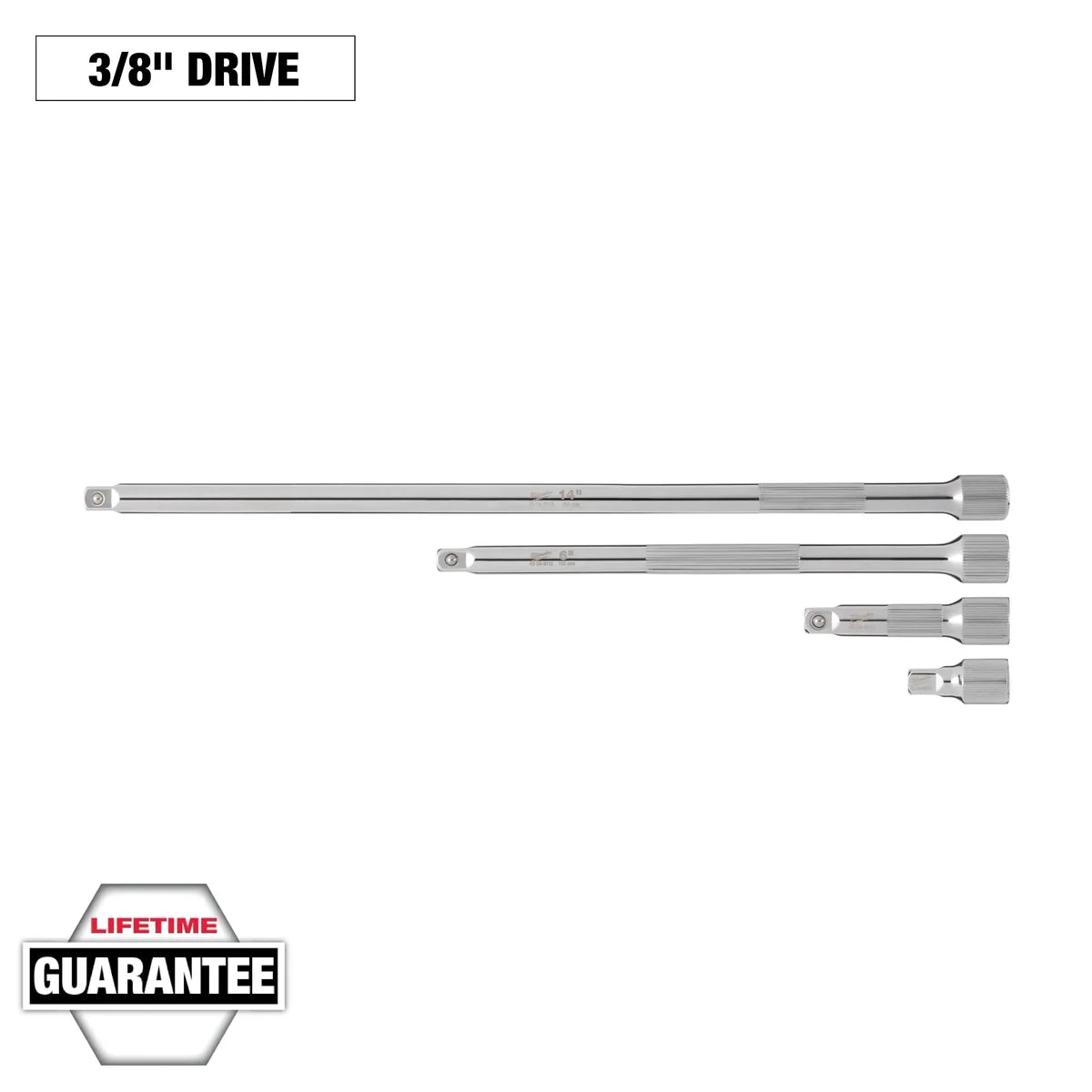 4pc 3/8” Drive Extension Set