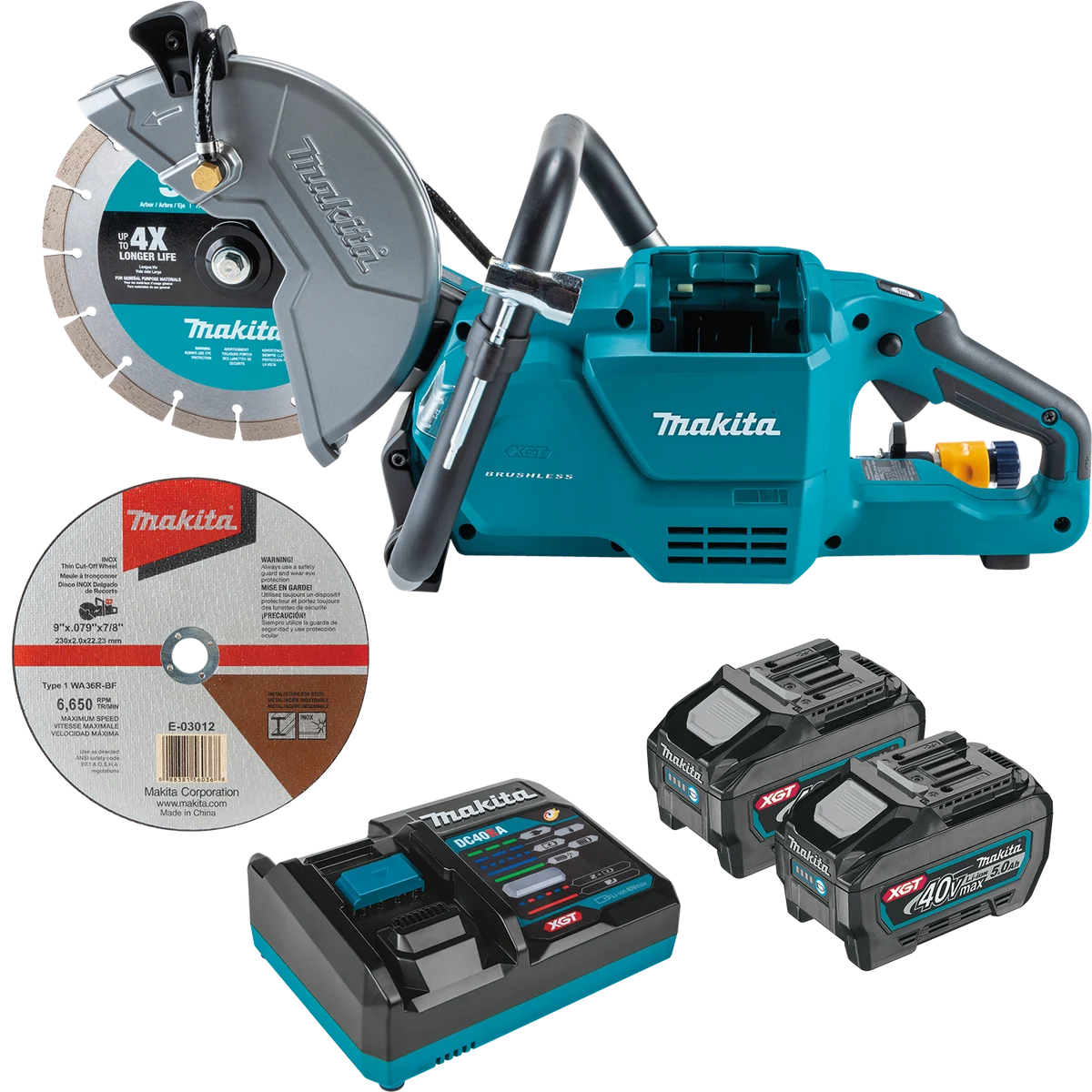 40V max XGT® Brushless Cordless 9" Power Cutter Kit, with AFT®, Electric Brake (5.0 Ah)