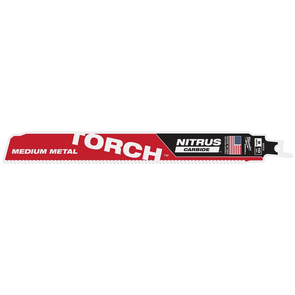 9" 10TPI TORCH™ with NITRUS™ Carbide Teeth for Conduit and Strut 1PK