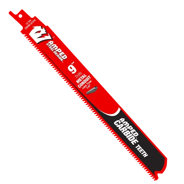 9" 12 TPI AMPED™ Steel Demon™ Carbide Teeth Reciprocating Saw Blade for Thin Metal