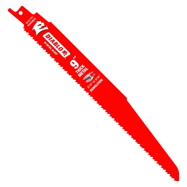 9" 8/10TPI Bi-Metal Reciprocating Saw Blades for Thick Metal (25-Pack)