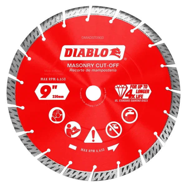 9" Diamond Segmented Turbo Masonry Cut-Off Blade