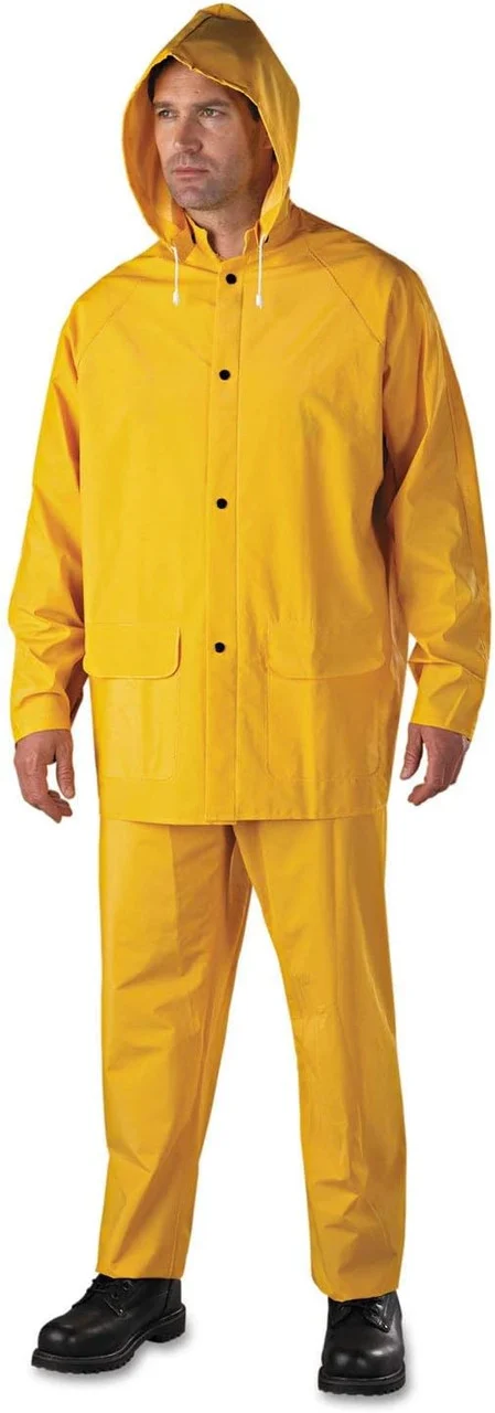 ANCHOR 35 MIL 3 PIECE RAIN SUIT PVC/POLYESTER-Size: 3XL