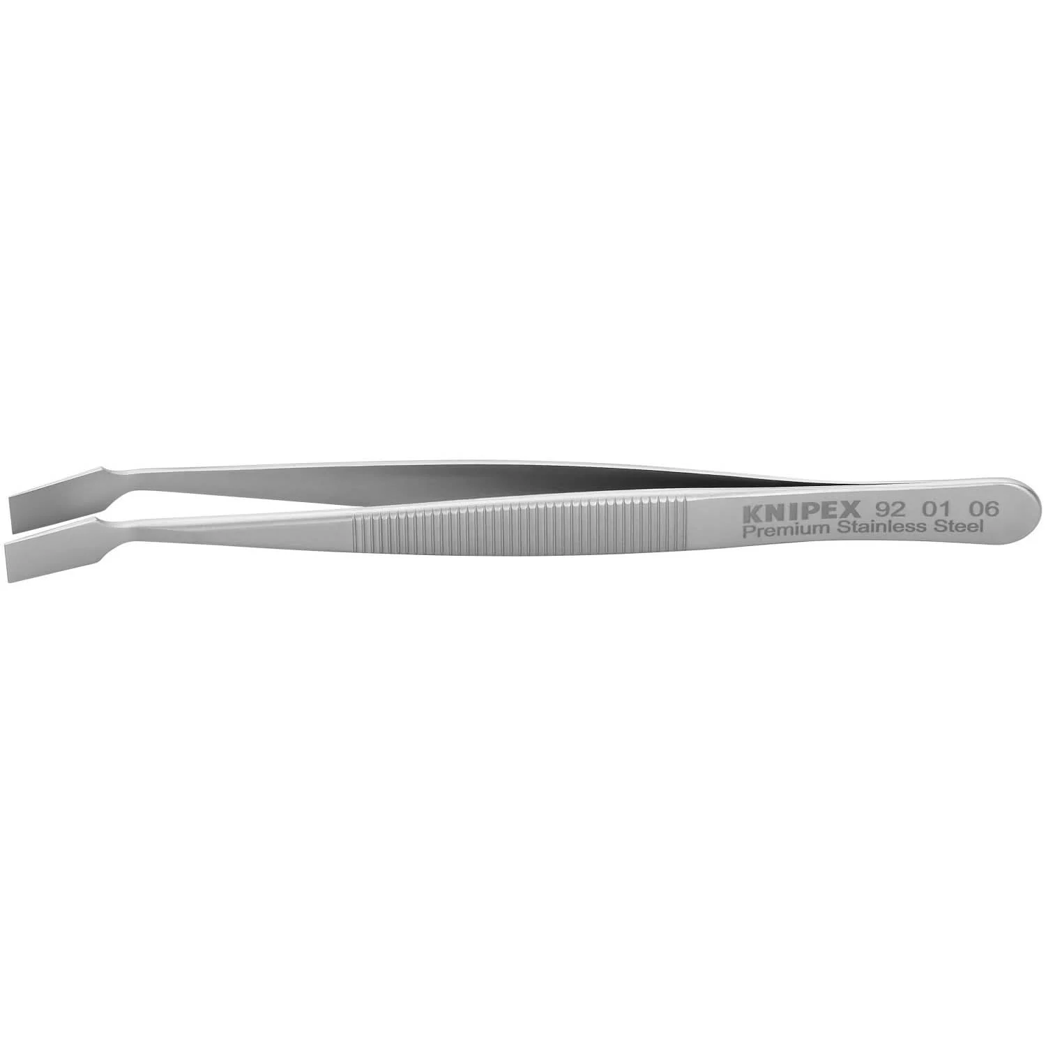 Knipex 92 01 06 Premium Stainless Steel Gripping Tweezers-30°Angled-Blunt Tips