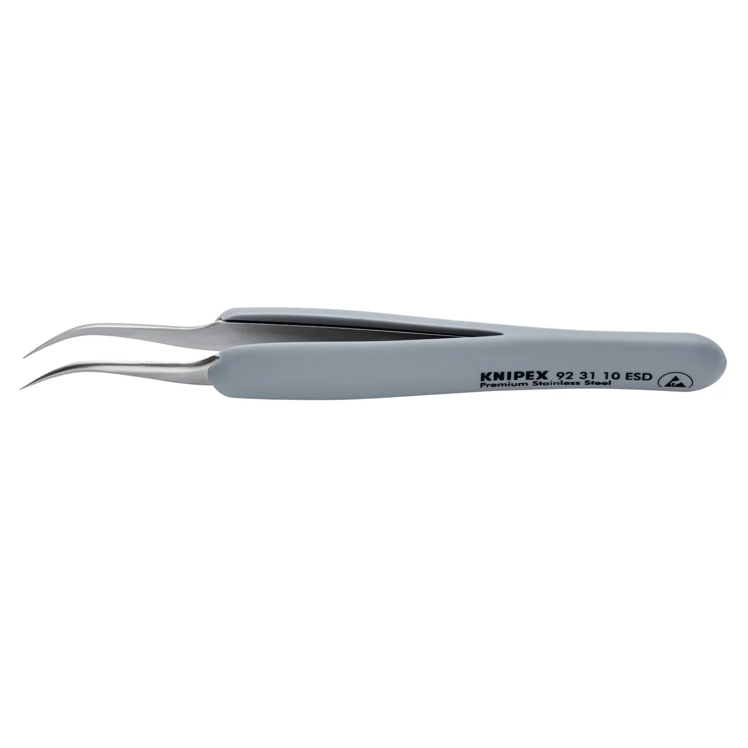 Knipex 92 31 10 ESD Premium Stainless Steel Precision Tweezers-45°Angled-Needle-Point Tips-ESD