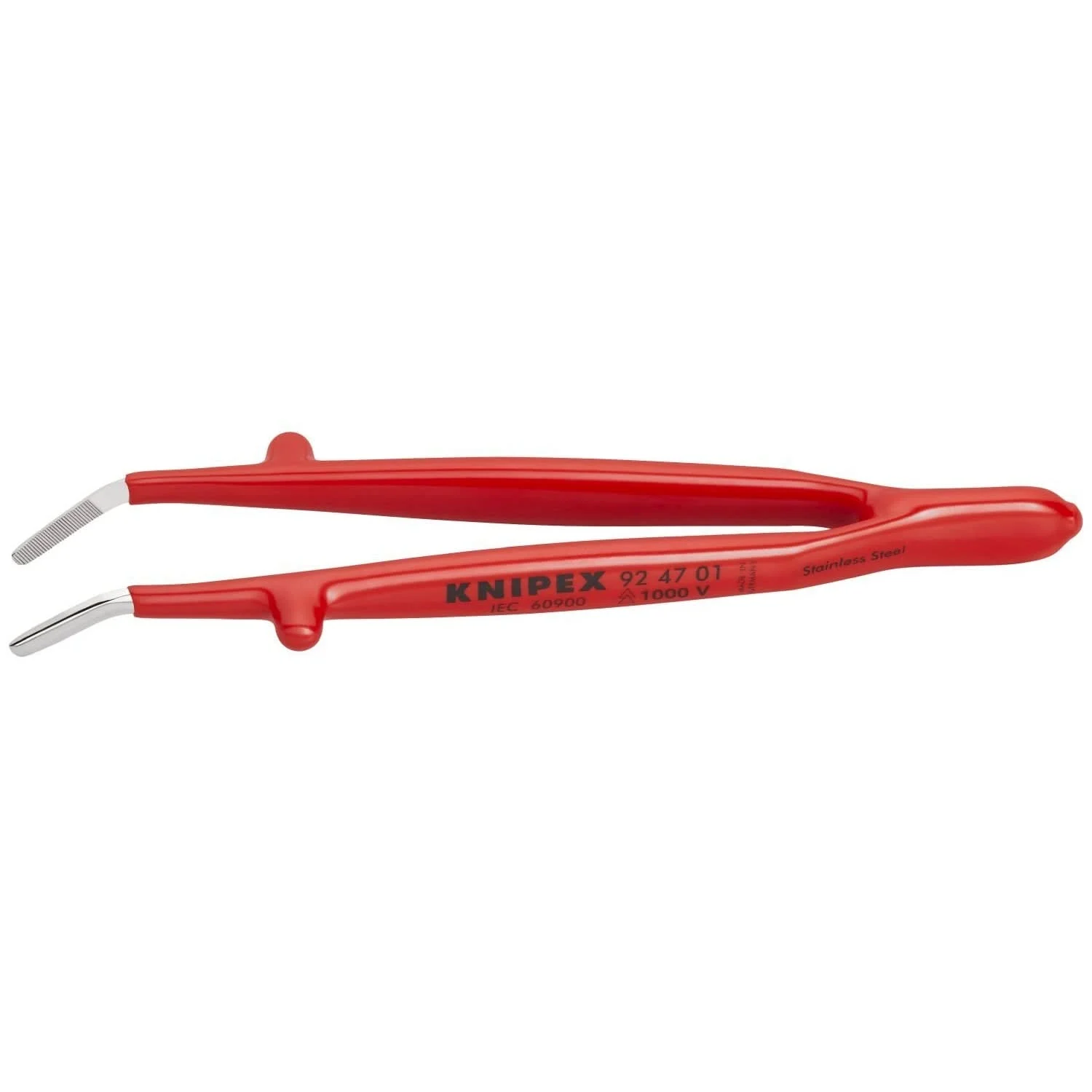 Knipex 92 47 01 Stainless Steel Gripping-30°Angled Tweezers-1000V Insulated