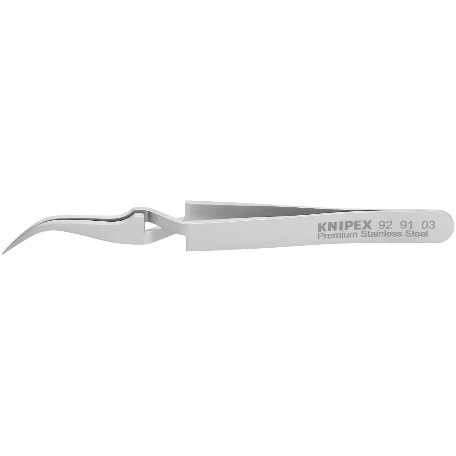 Knipex 92 91 03 Premium Stainless Steel Cross-Over Gripping Tweezers-45°Angled-Needle-Point Tips