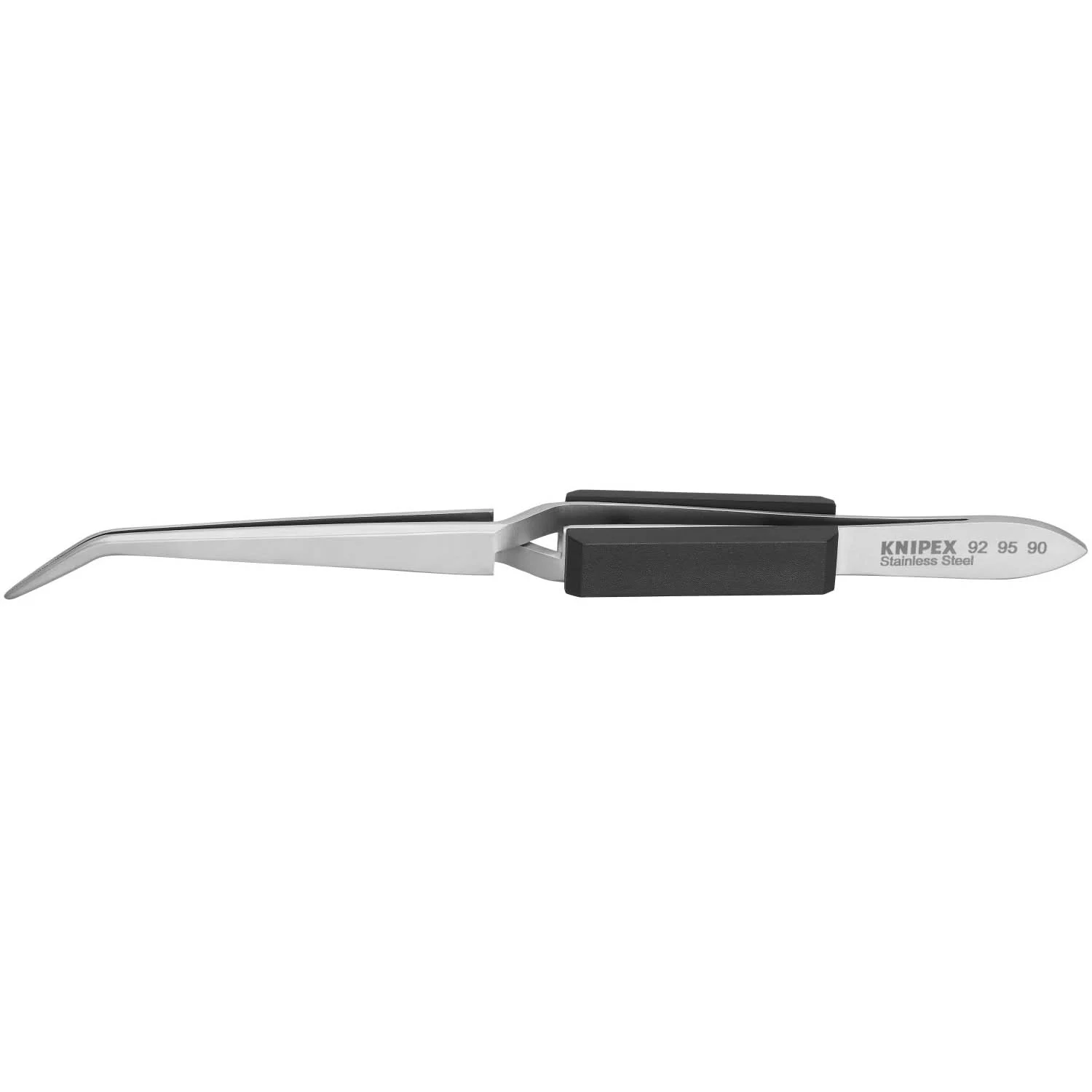 Knipex 92 95 90 Stainless Steel Gripping Cross-Over Tweezers-40°Angled-Blunt Tips