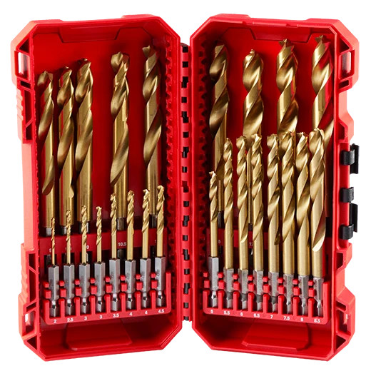 SHOCKWAVE Impact Duty™ RED HELIX™ Titanium Metric Drill Bit Set – 25PC