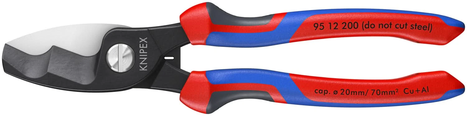 Knipex 95 12 200 Cable Shears-Twin Cutting Edges