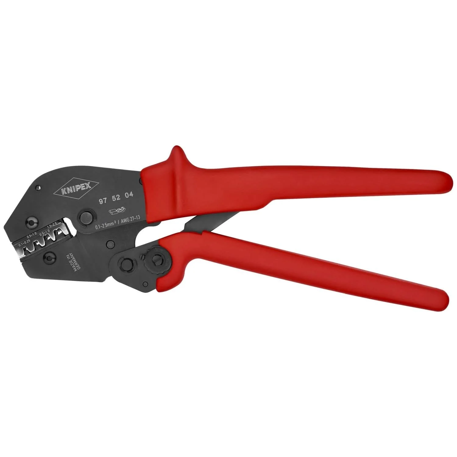 Knipex 97 52 04 Crimping Pliers For Non-Insulated Open Plug-Type Connectors (Plug Width 2.8 and 4.8 mm)