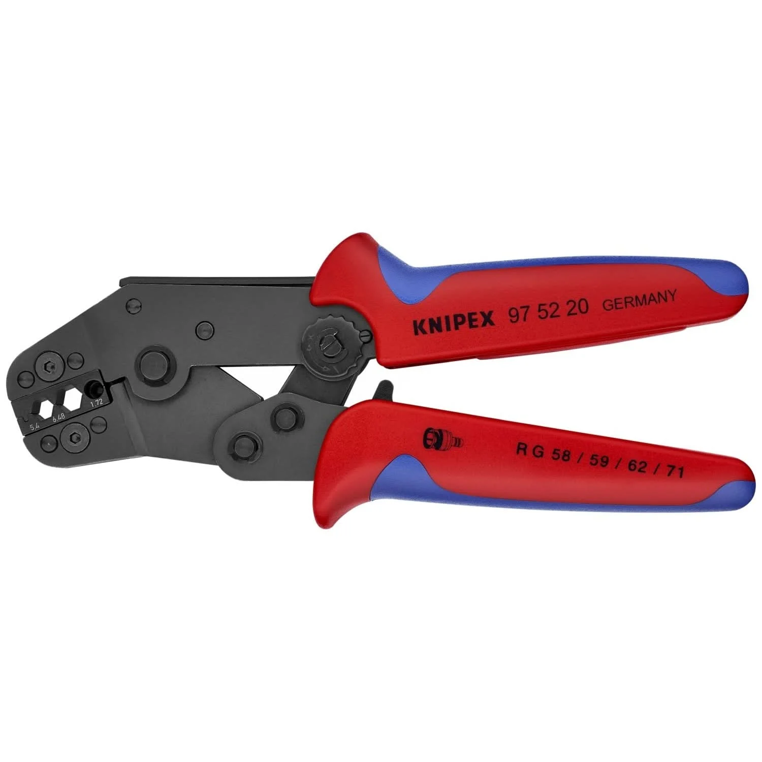 Knipex 97 52 20 Crimping Pliers for COAX, BNC and TNC Connectors RG 58/59/62/71/223