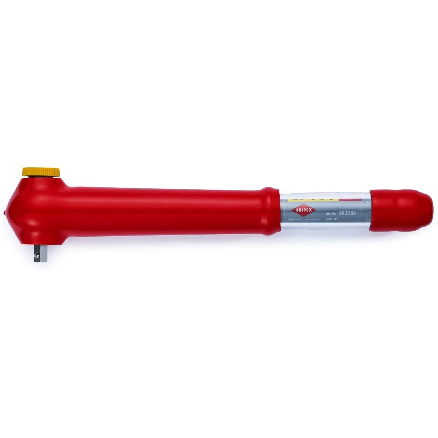 Knipex 98 33 50 Reversible Torque Wrench, 3/8" Drive-1000V Insulated