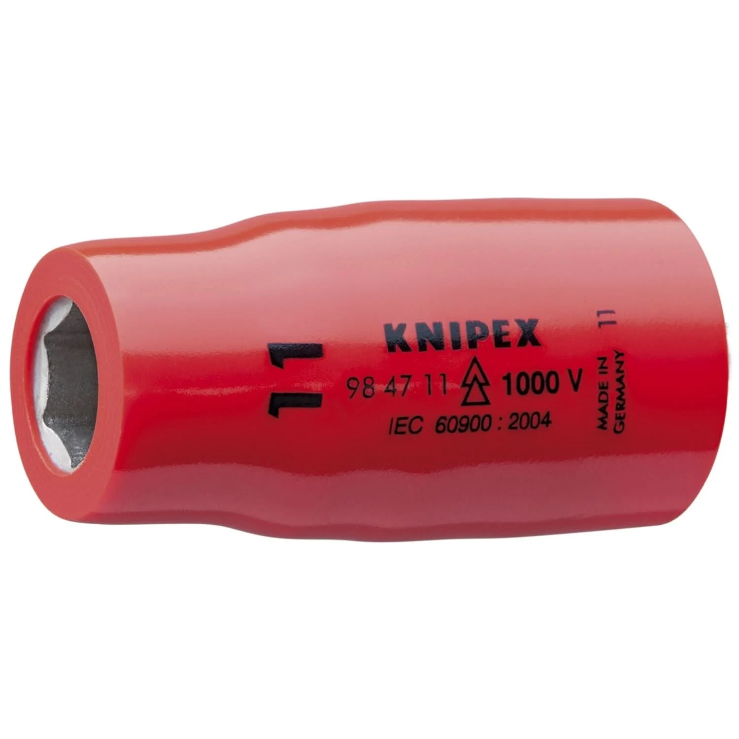 Knipex 98 47 11 Hex Socket, 1/2" Drive-1000V Insulated, 11 mm