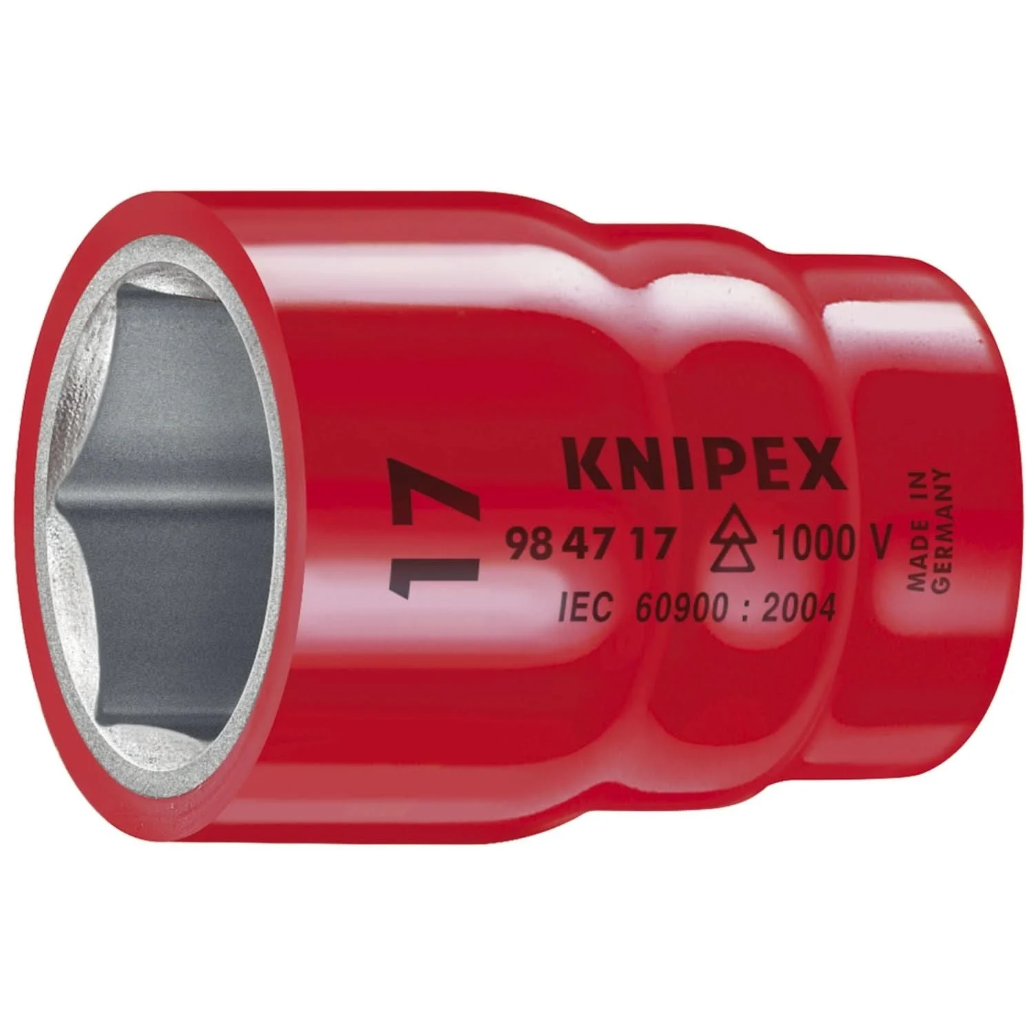 Knipex 98 47 18 Hex Socket, 1/2" Drive-1000V Insulated, 18 mm