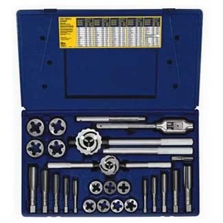 25-pc Fractional Tap and Adjustable / Solid Round Die Set