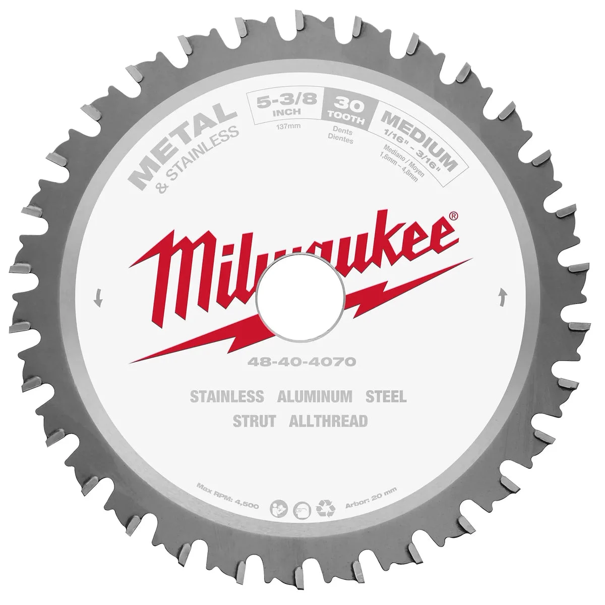 5-3/8" Metal & Stainless Cutting Circular Saw Blade