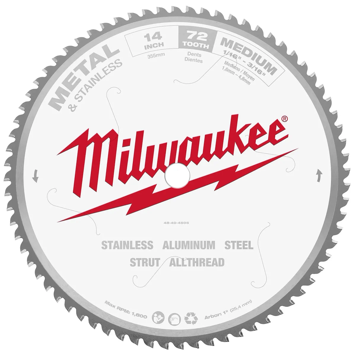 14" Metal & Stainless Cutting Circular Saw Blade