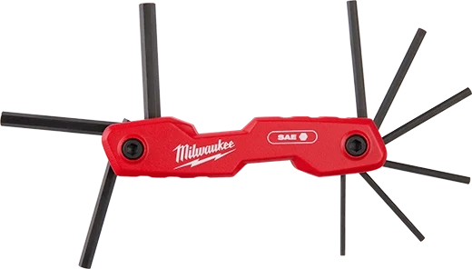 9-Key Folding Hex Key Set - SAE