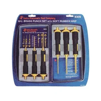 6pc. Brass Punch Set with Soft Rubber Grip (Discontinued) Replaced by MAY67007