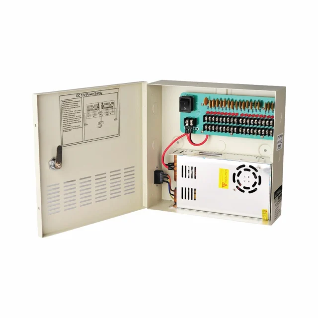 AVYCON AVA-PSB-12VDH20A-18 Power Distribution Box, 20 Amp, 18 Channel