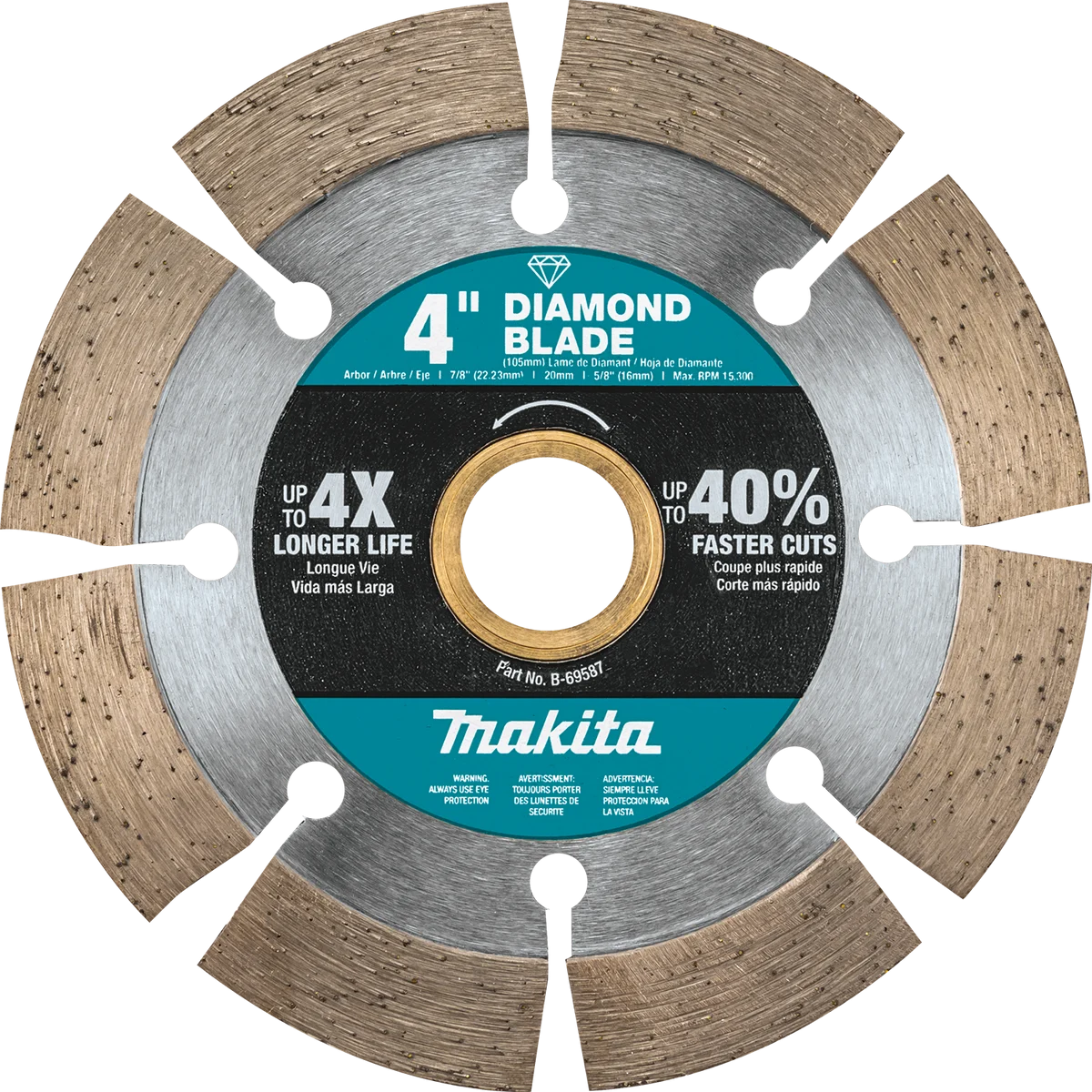 MAKITA 4" Diamond Blade, Segmented, General Purpose