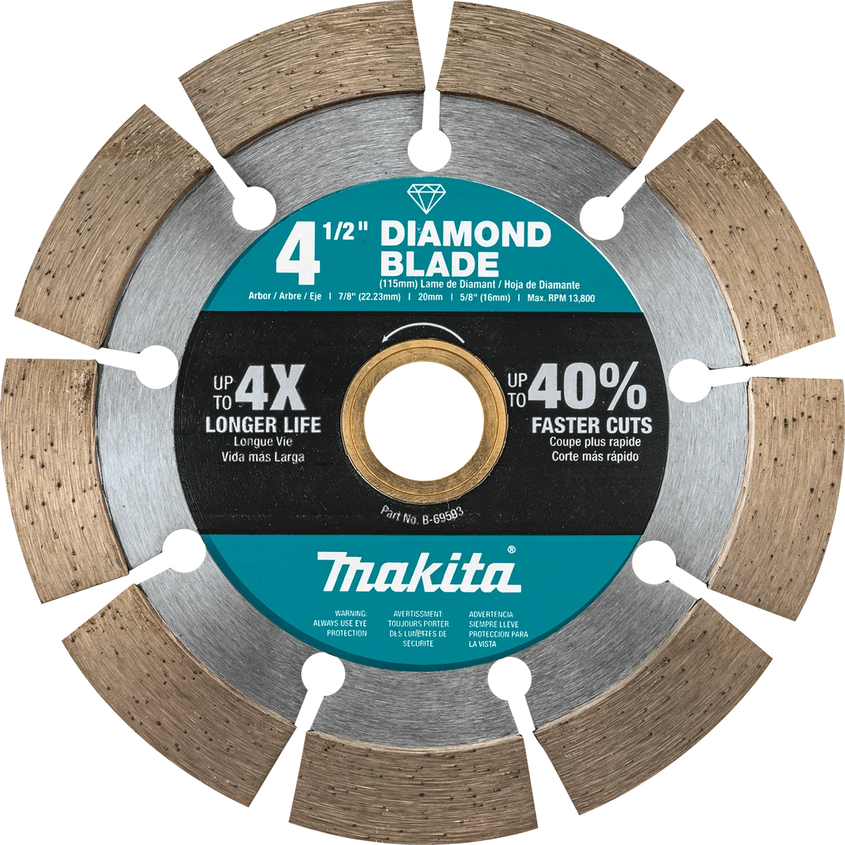 MAKITA 4‑1/2" Diamond Blade, Segmented, General Purpose